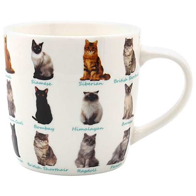 Homeware Mug with Cat Breeds