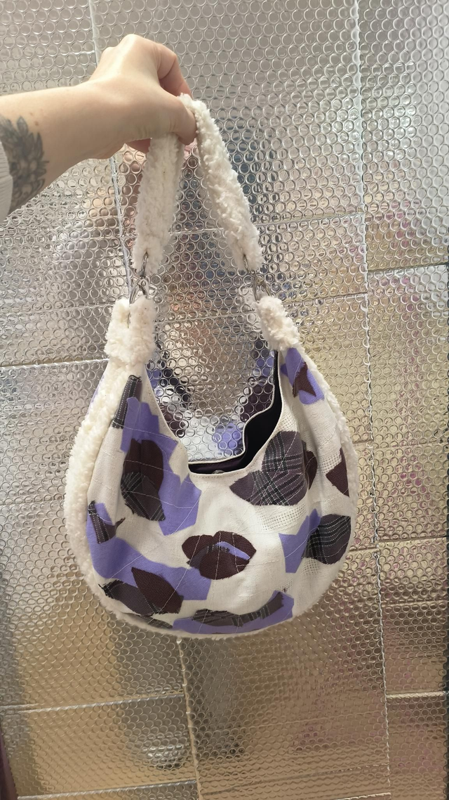 Sac Séléné violet - Léopard rose