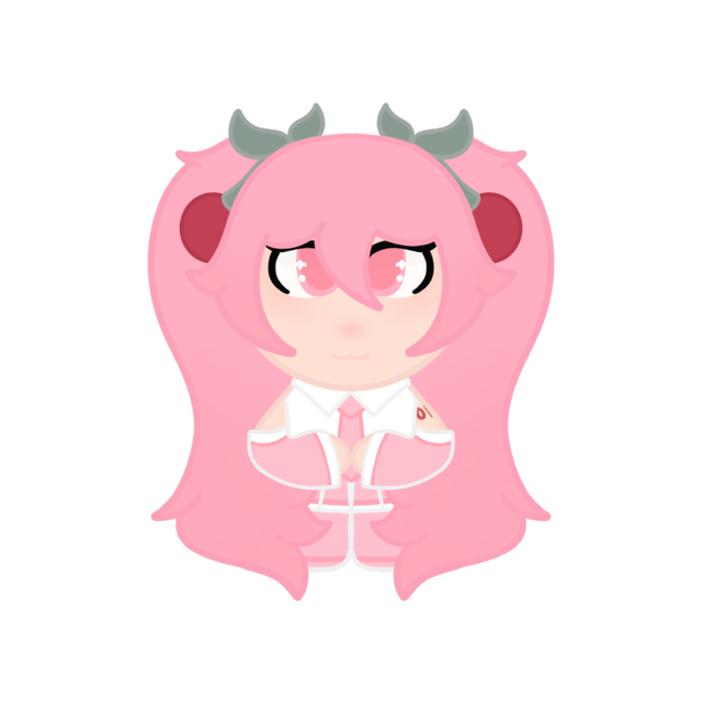 Sakura Miku Chibi Sits Stickers