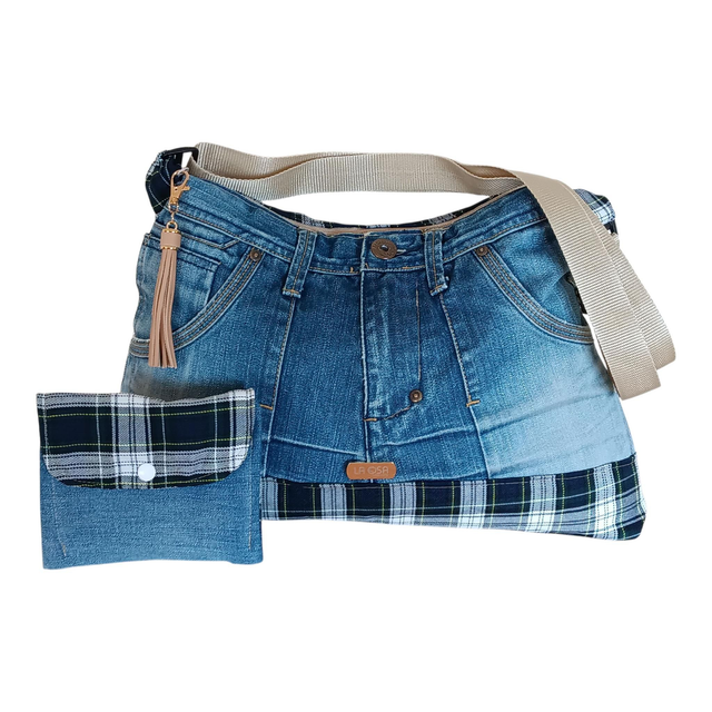 Conjunto Escocés ♻️ con Bolso