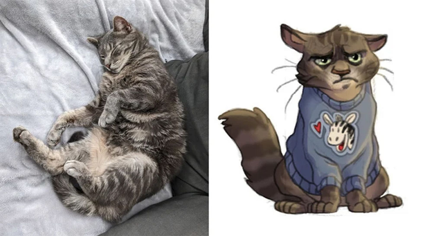 Portrait dessiné personnalisé de vos animaux _ original