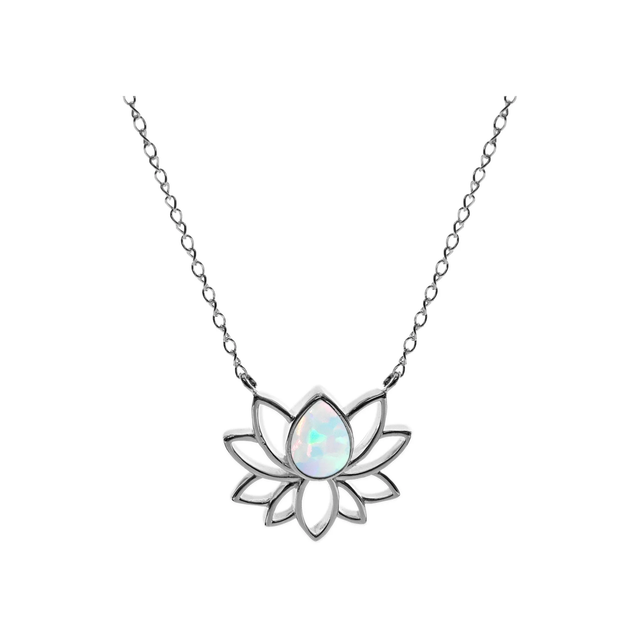 Lotus Flower Opalique Necklace