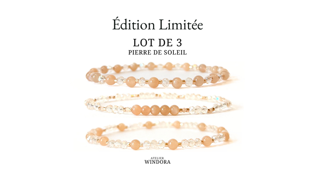 Bracelet | Pierre de Soleil - Collection | Lot de 3
