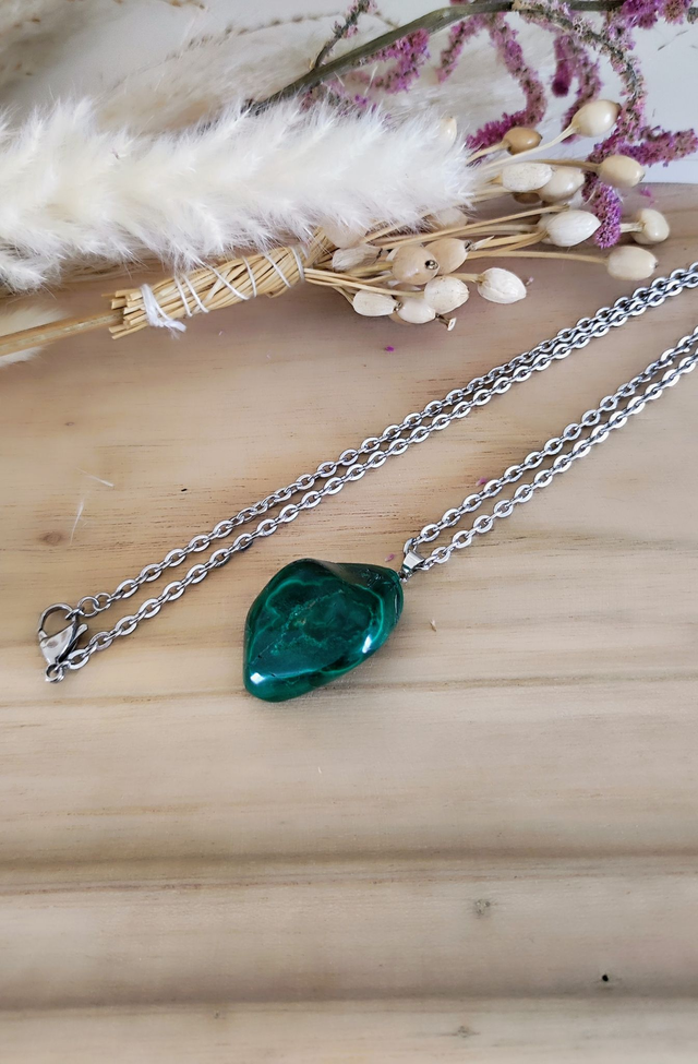 Pendentif Homme Malachite