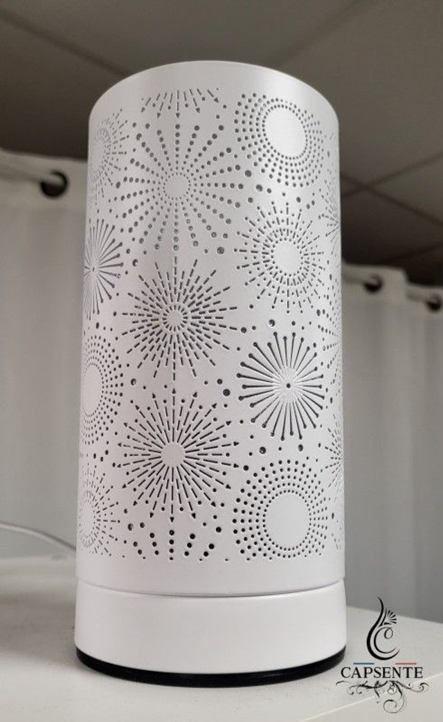 Lampe électrique tactile CALORYA blanche N15, diffuseur Chaleur Douce