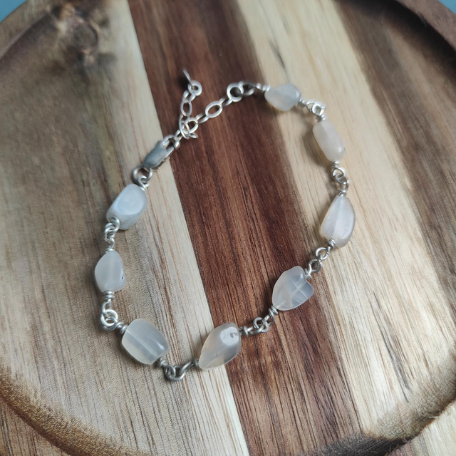 Bracelet Argent 925 et Pierre de Lune