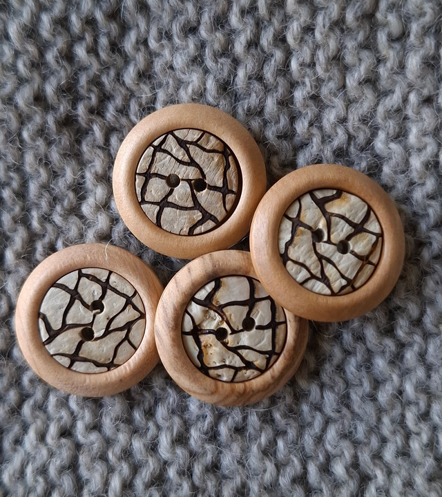 Puunappi, mosaiikkikuvioitu keskusta – Ø 22 mm