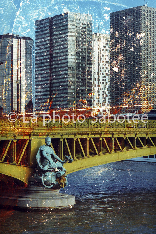 création, photographie expérimental : "seine-Paris" : Pont Mirabeau
