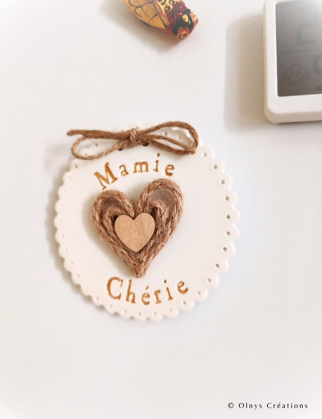 Maxi magnet personnalisé en argile - Fête des grands-mères