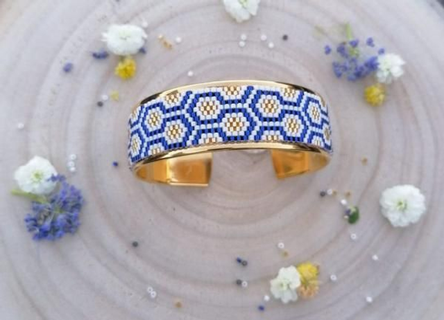 Labyrinthe bleu foncé