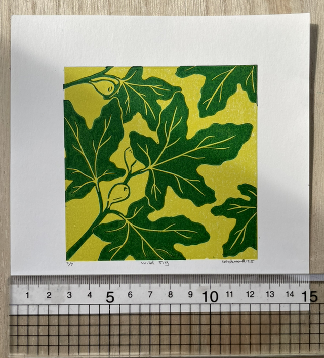 Wild Fig Limited Edition Mini Lino Print