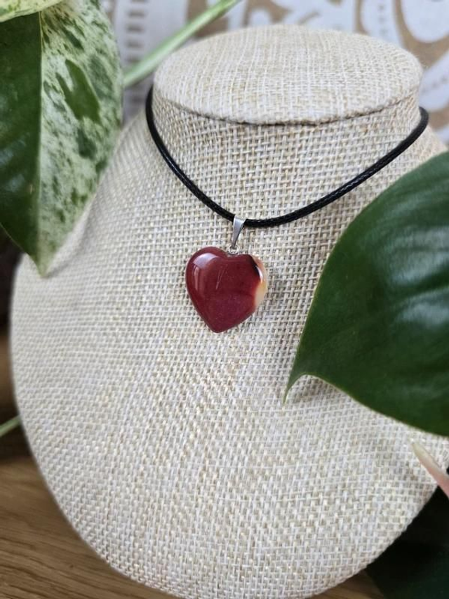 Jaspe mokaïte - Pendentif en forme de Cœur 