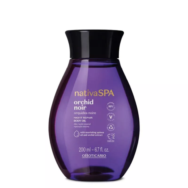 Nativa Spa Orchid Noir Moisturizing Body Oil, 200ml - orquidea noire O Boticario