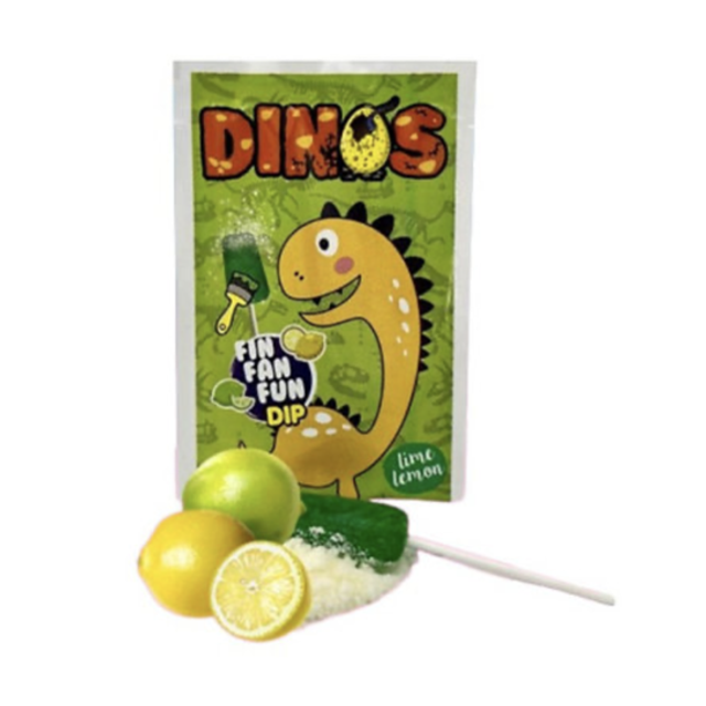 (133) Sucette avec poudre acidulé goût citron - 17,3 - l'unité