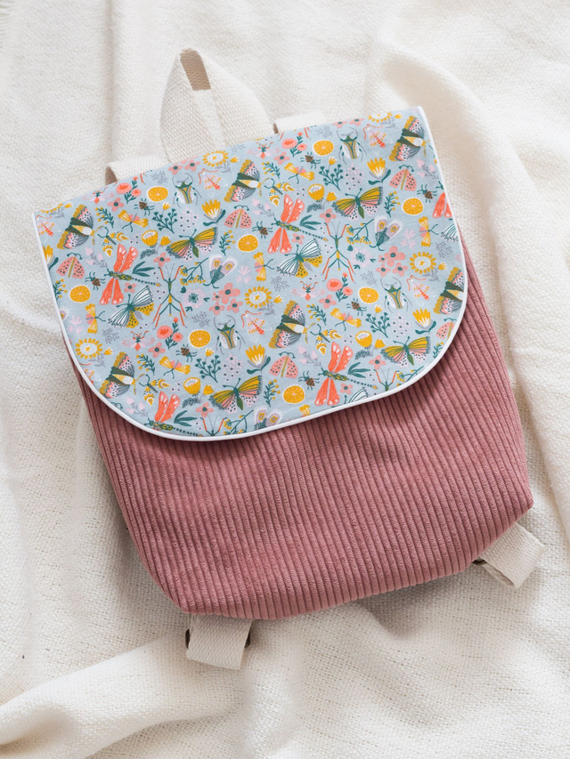 Sac à dos - Papillons &amp; Libellules/Vieux Rose