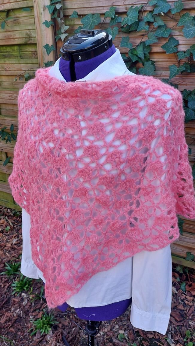 Maxi châle rose bonbon