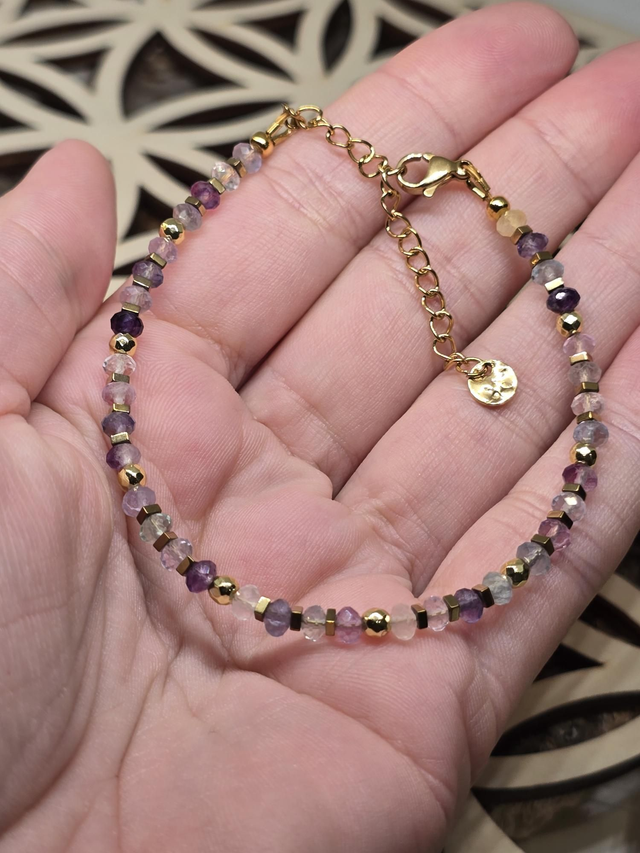 Bracelet Fluorite 3x4 mm