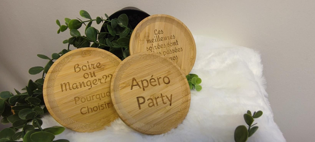 Dessus /dessous-Verre en Bambou