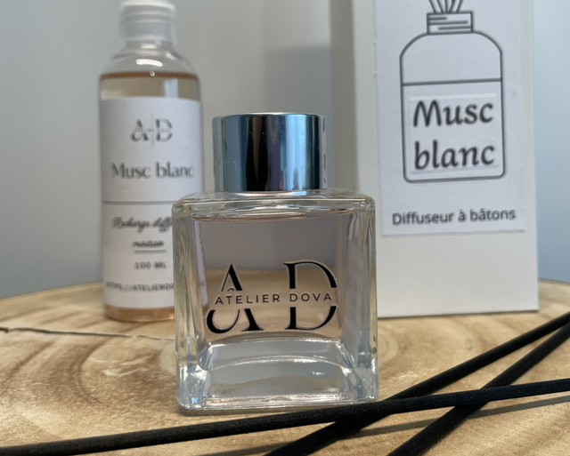 Diffuseur à bâtonnets Musc blanc