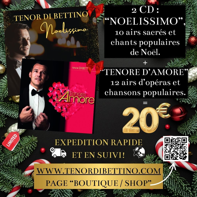 OFFRE DE NOËL: CD "TENORE D'AMORE" + "NOELISSIMO"= 2CD POUR 20€
