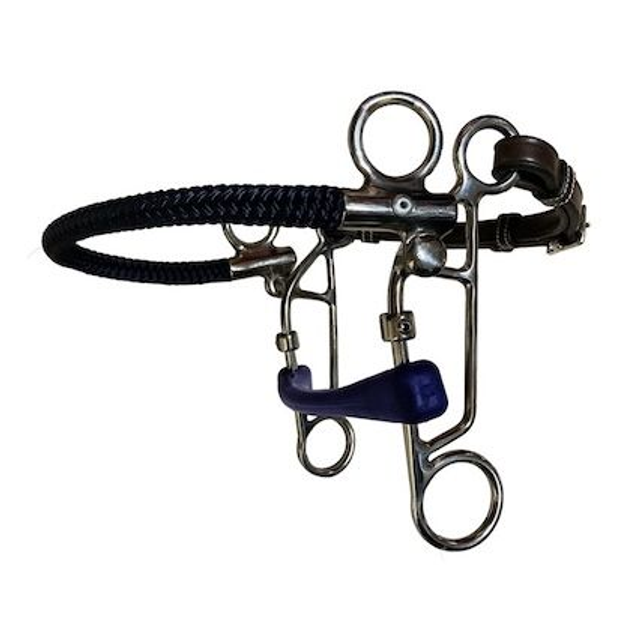 Mors JUMP'IN hackamore combiné caoutchouc droit