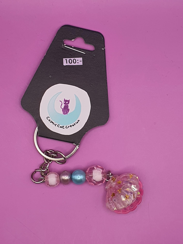 Keychain Ocean Clam Pink 