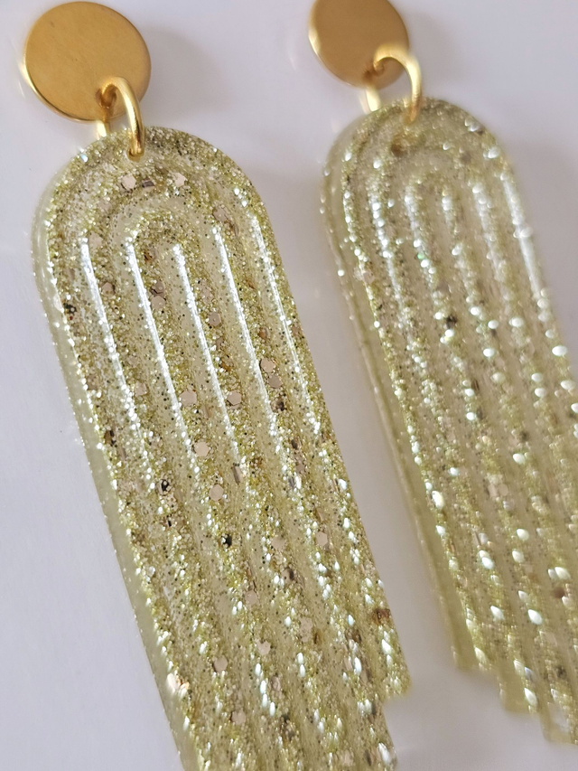 ARTY aux fines paillettes or froid