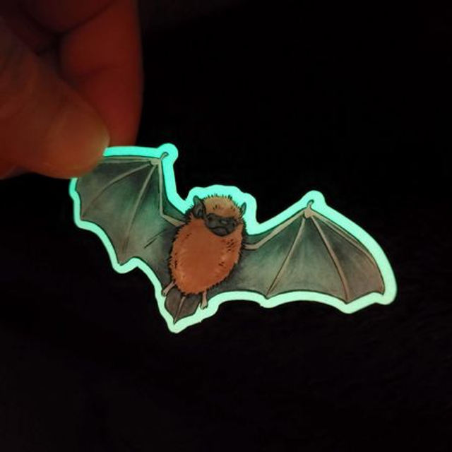 Pipistrelle glow in the dark sticker