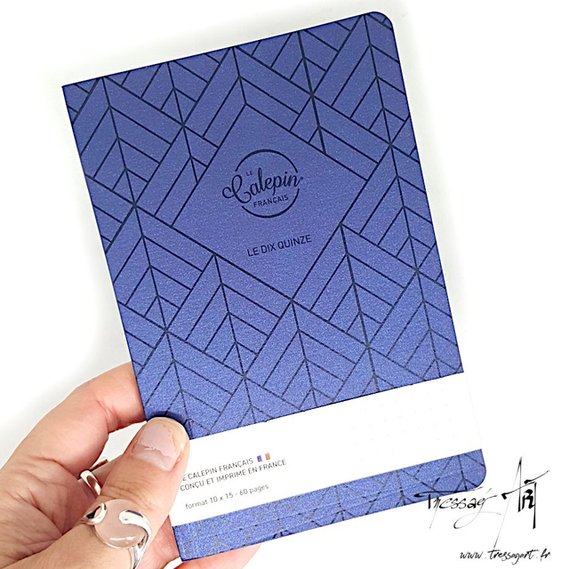 LE CALEPIN FRANCAIS - CARNET 10*15CM BLEU MOTIFS A POINTS - CF004