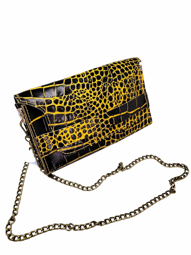 Pochette bandoulière - Finition croco