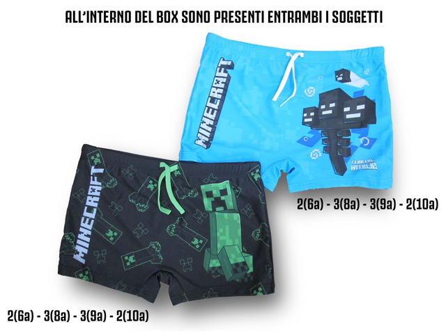 COSTUME MARE , PISCINA MINECRAFT NERO