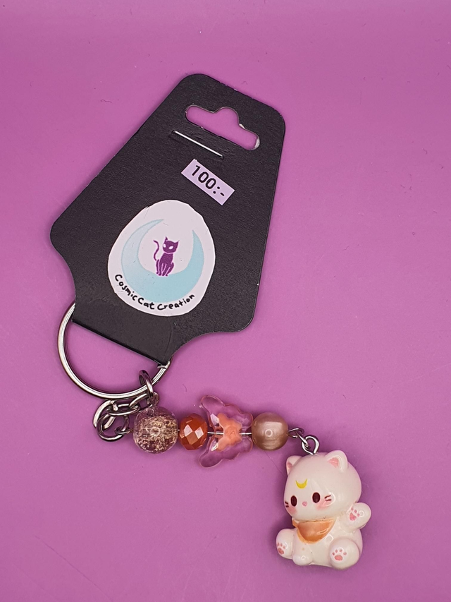 Keychain Kitty Beige