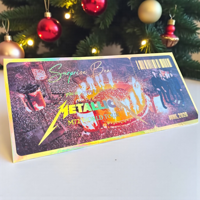 Metallica  Concert gift ticket / card 
