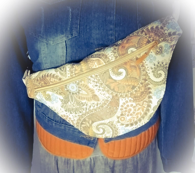 sac Banane coton simili motif PAISLEY