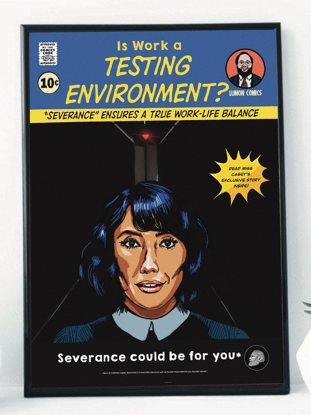 Severance; Is Work a Testing Environment?  Miss Casey / Gemma, Comic Book Original Art Prints (available in A4 &amp; A3)