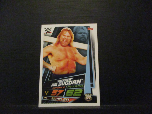 "Hacksaw" Jim Duggan - W Legends Slam Attax Universe Original Trading Card #194