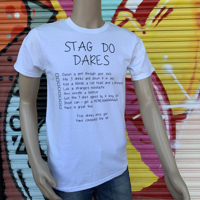 Stag Do Dares T Shirt 