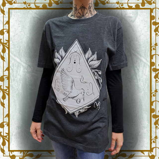 L'oiseau et la clef - Gris foncé