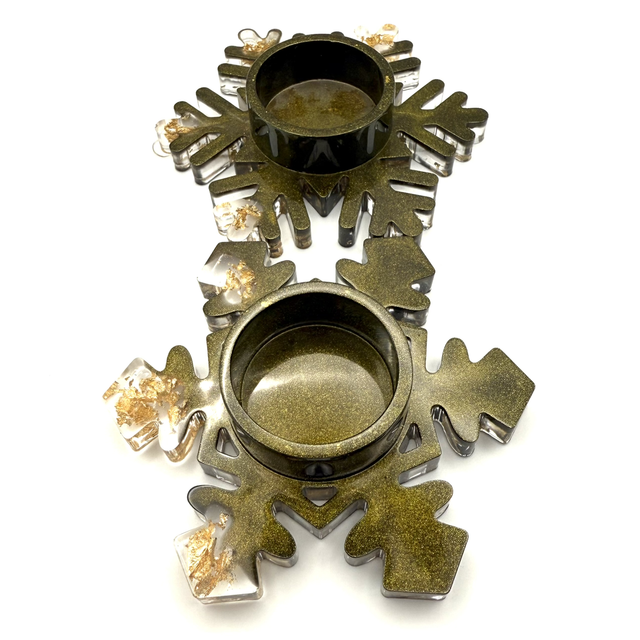 Bougeoirs (lot) Étoiles des Neiges Noël