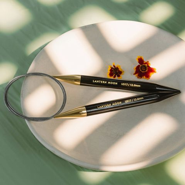 40cm Lantern Moon Ebony Wood Destiny Fixed Circulars