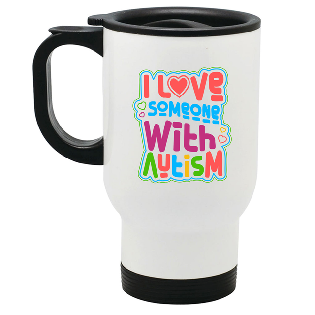 I Love Someone with Autism Travel Mug