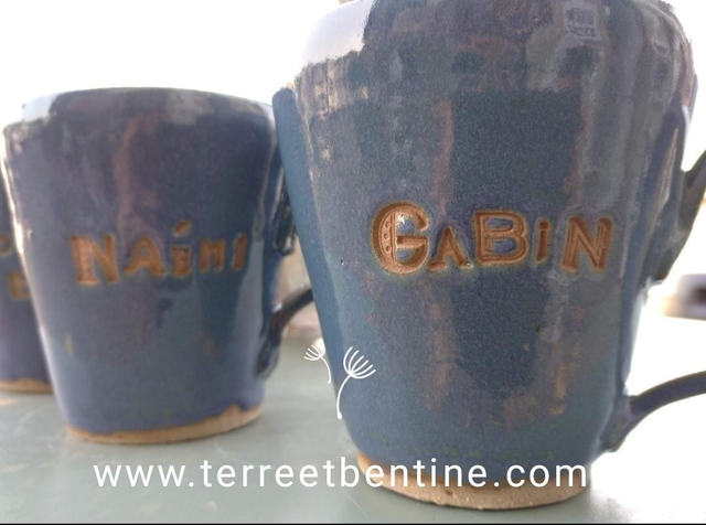 Tasse en grès - commande personnalisée 