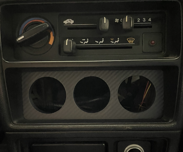 Support manomètres 3x52mm Honda Civic 88-91