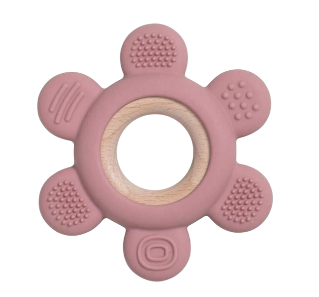 Mordedor Anillo de silicona y madera