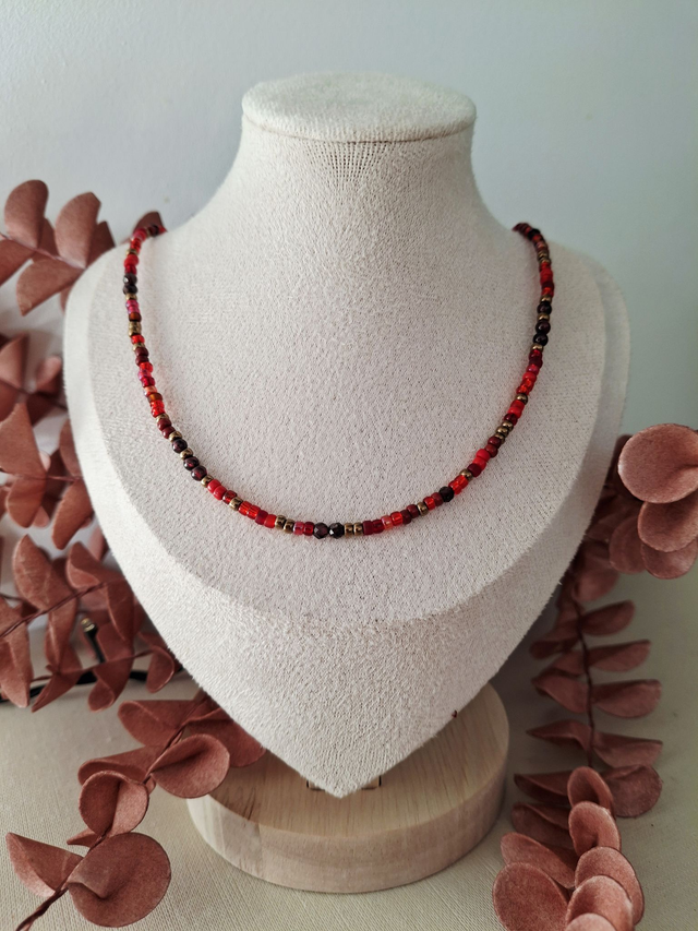 Collier Éclat - rouge doré