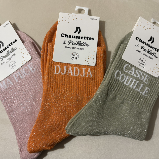 Chaussette à paillettes lot 17