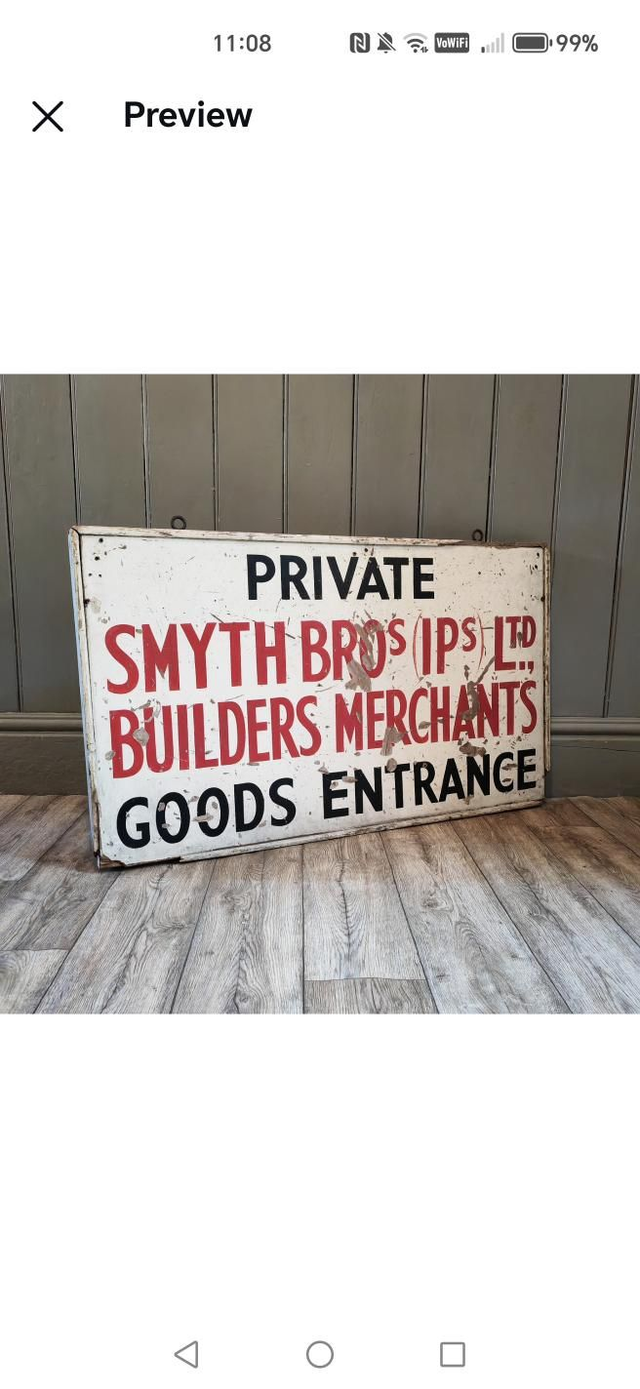 Smyth Bros Merchant Sign