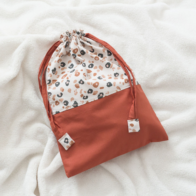 Pochon Bicolore Brique / Fauve