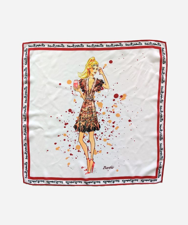 Szatén kendő - bordó