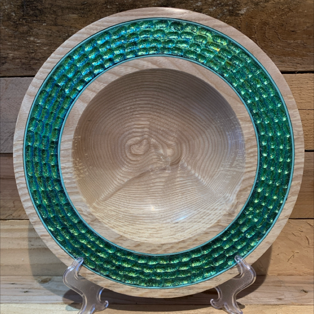 Ash Green Banded Platter
